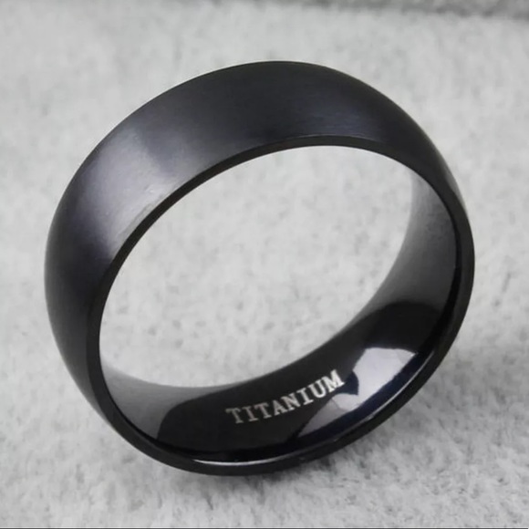 NEW Black Titanium Ring Wedding Anniversary Band - Picture 3 of 3